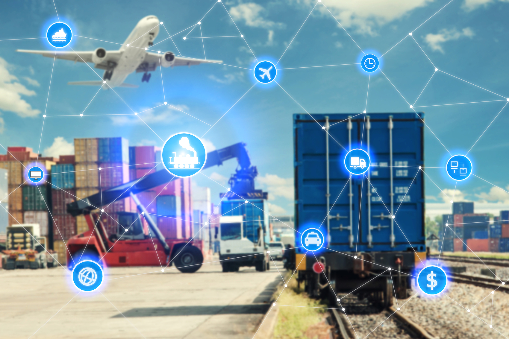Modern warehouse facility in Italy receiving goods from China